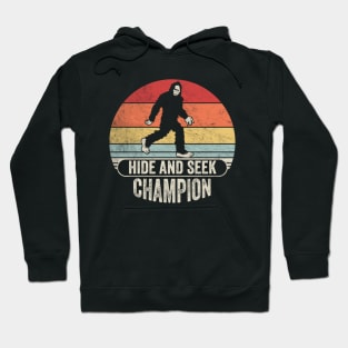 Retro Vintage Bigfoot Hide And Seek Champion Funny Camping Hiking Outdoor Hoodie